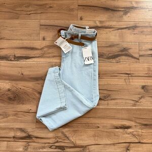 Zara Sky Blue High Rise Women's Jeans (New)
